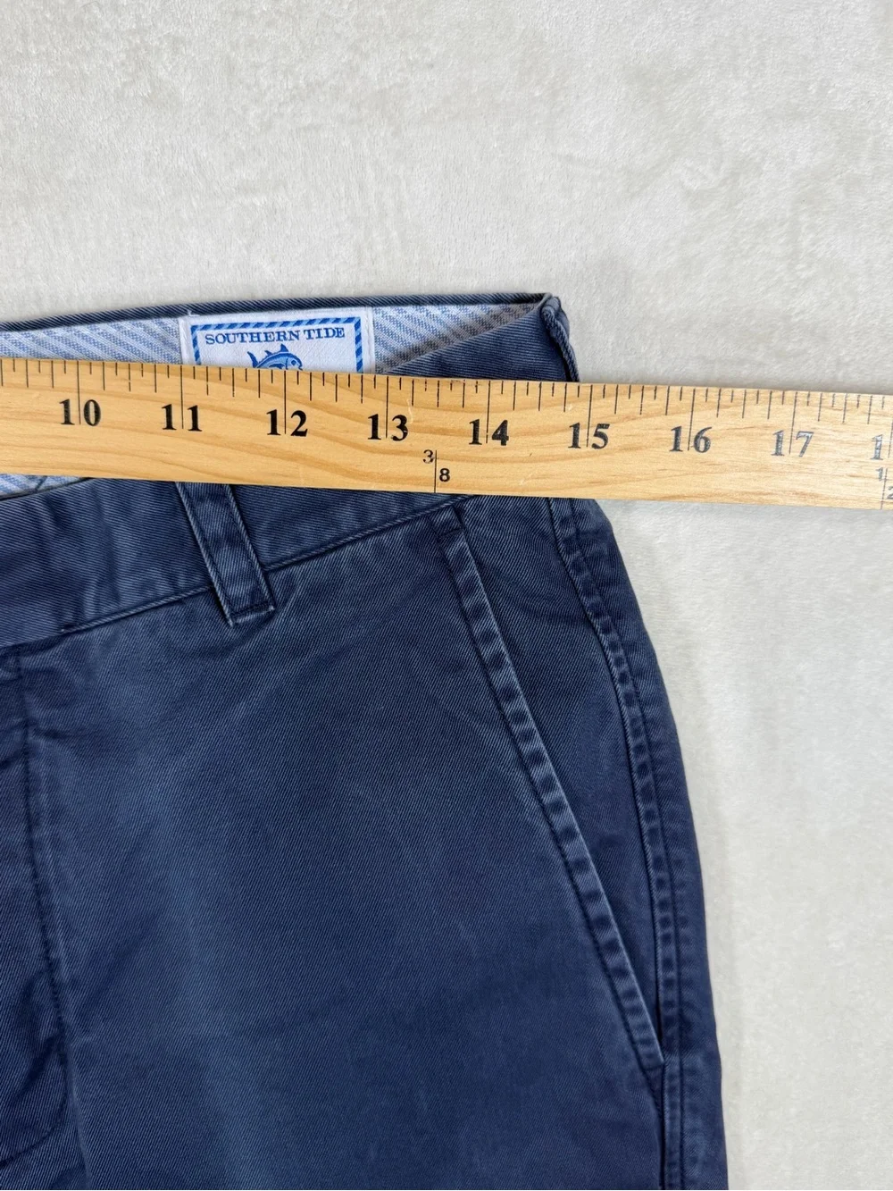 Southern Tide 30W 32L Navy Blue Classic Flat Front Chino Stretch Cotton Pants